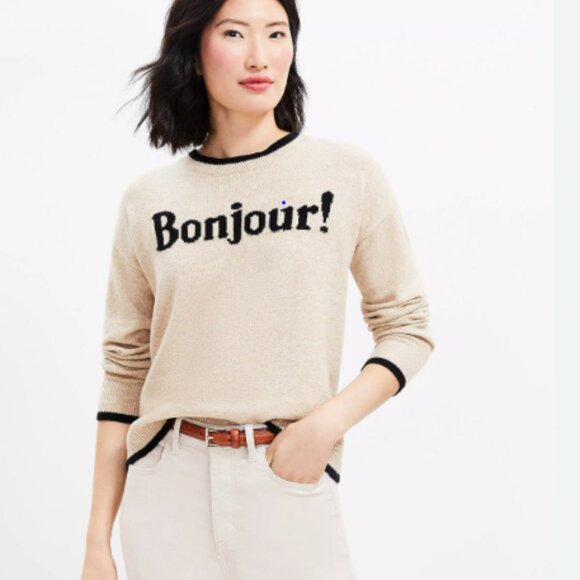 LOFT • Bonjour Beige Sweater - Picture 1 of 4